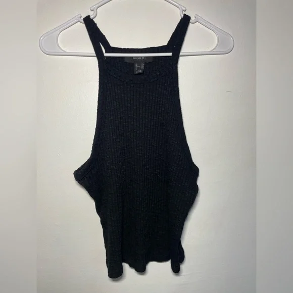 Forever 21 Black Ribbed Tank Top - Picture 2 of 2